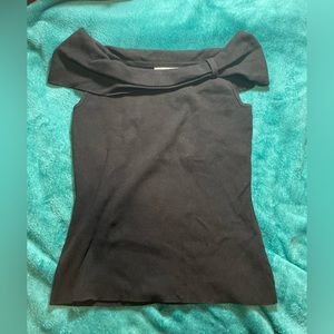 Off the shoulder black shirt. White House Black Market